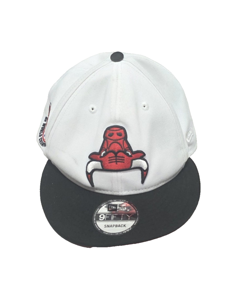 New Era 9FIFTY Chicago Bulls Snapback Hat - Upside Down Logo - White/Black/Red
